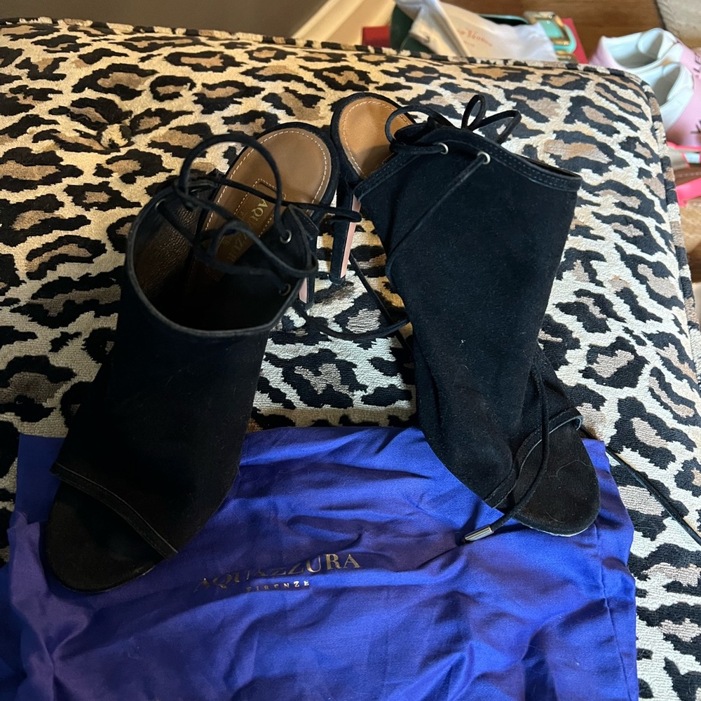 Aquazzura Black Heels Sophisticated Elegance